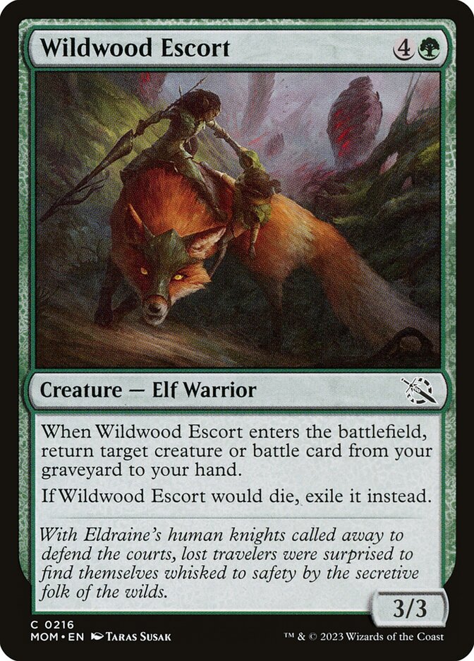 Wildwood Escort MOM-216 March of the Machine Magic card