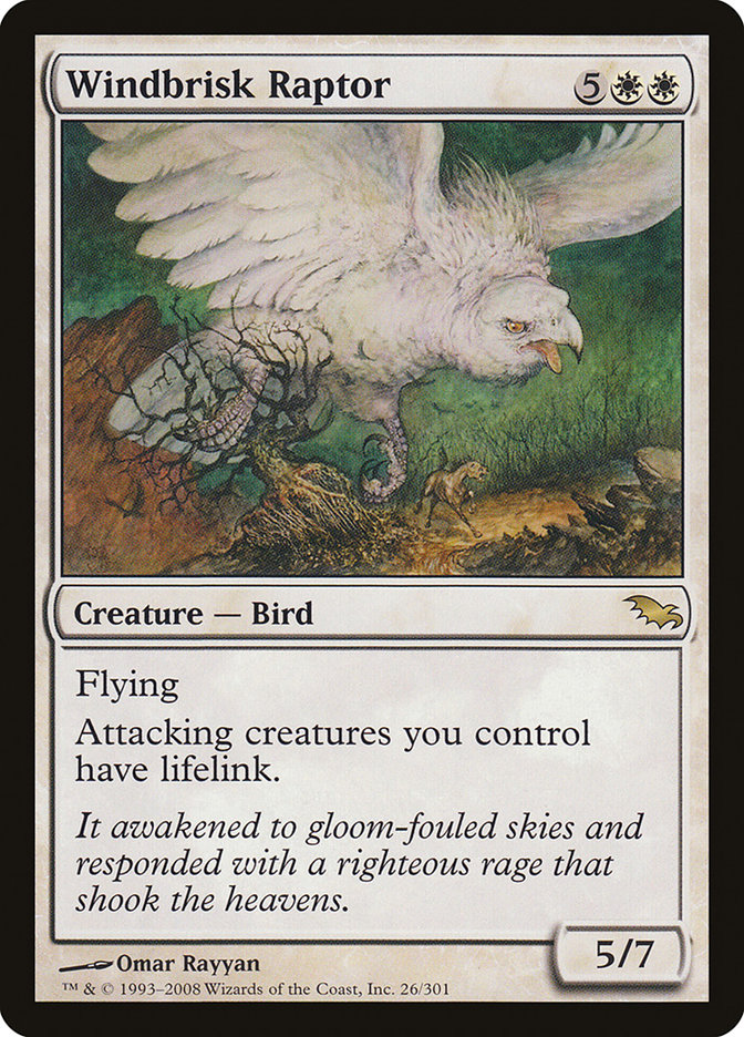 Windbrisk Raptor SHM-26 Shadowmoor Magic card
