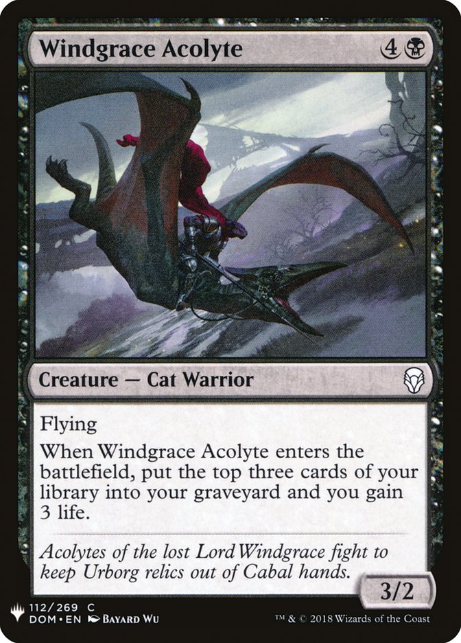 Windgrace Acolyte PLST-DOM-112 The List Magic card