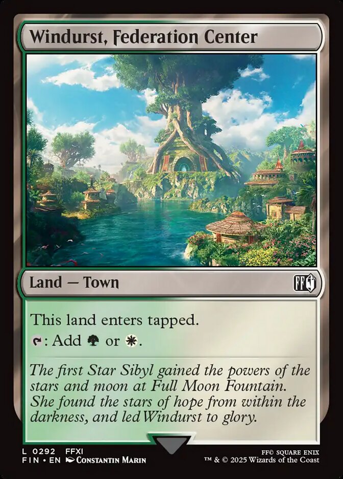 Windurst, Federation Center FIN-292 Final Fantasy Magic card