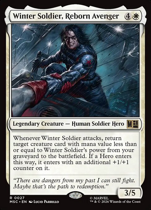 Winter Soldier, Reborn Avenger MSC-27 Marvel Super Heroes Commander Magic card
