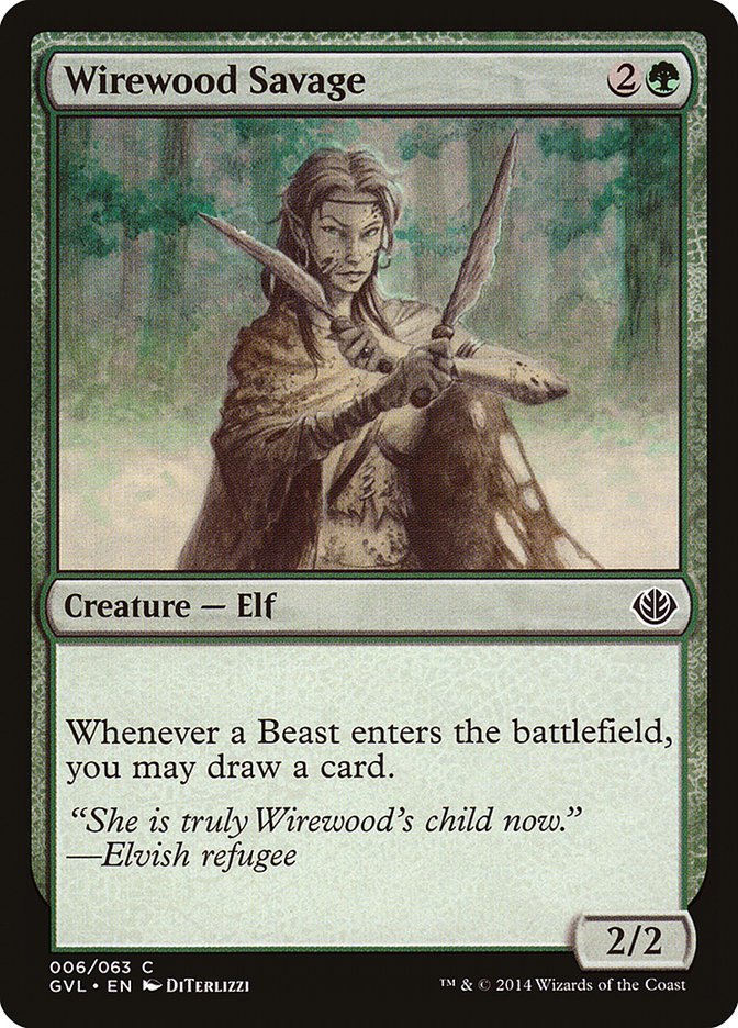 Wirewood Savage GVL-6 Duel Decks Anthology: Garruk vs. Liliana Magic card