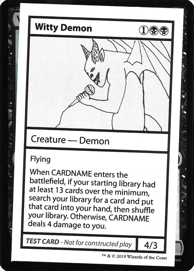 Witty Demon CMB2-50 Mystery Booster Playtest Cards 2021 Magic card