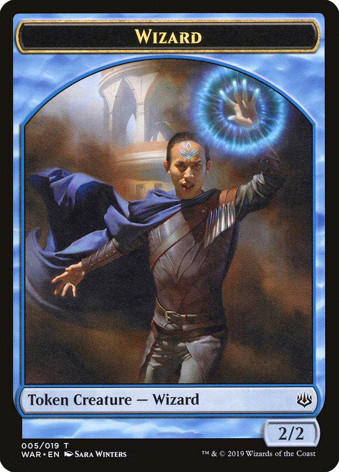 Wizard TWAR-5 War of the Spark Tokens Magic card