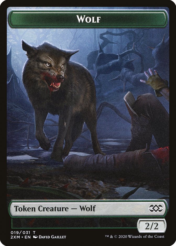 Wolf T2XM-19 Double Masters Tokens Magic card