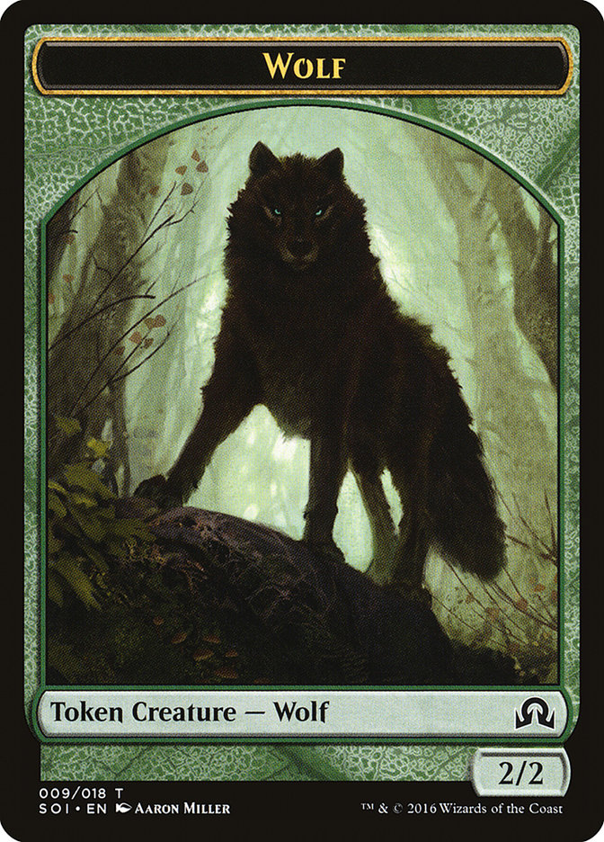 Wolf TSOI-9 Shadows over Innistrad Tokens Magic card