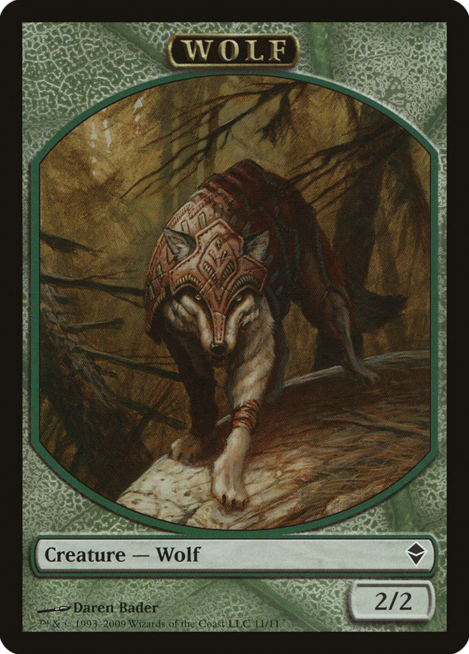 Wolf TZEN-11 Zendikar Tokens Magic card