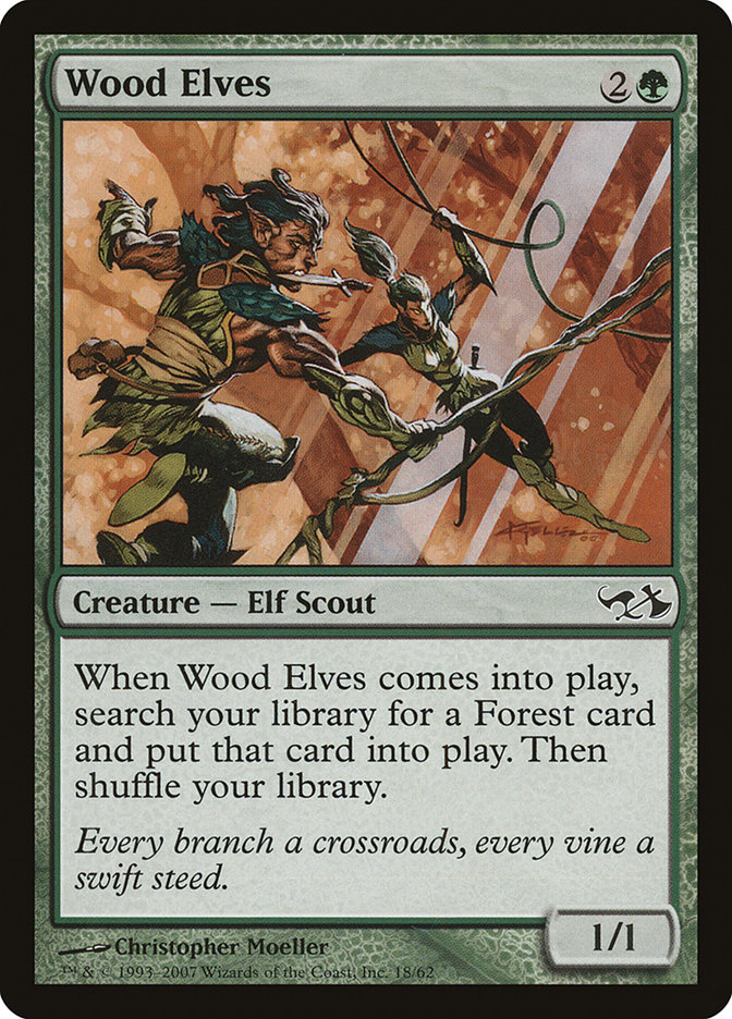 Wood Elves DD1-18 Duel Decks: Elves vs. Goblins Magic card
