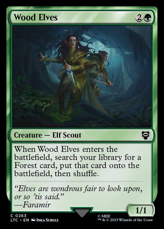 Wood Elves LTC-263 Tales of Middle-earth Commander Magic card