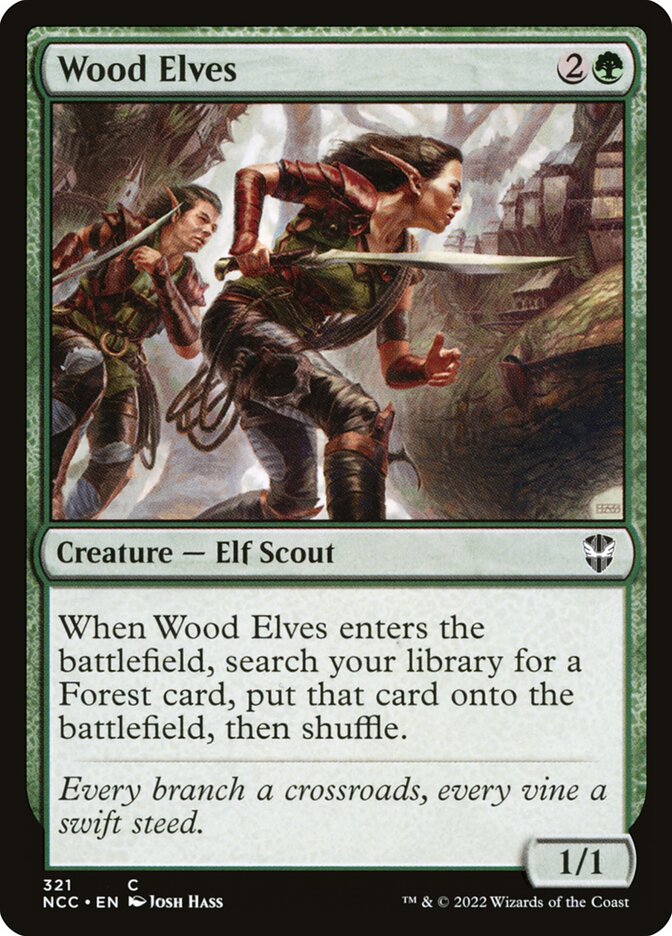 Wood Elves NCC-321 New Capenna Commander Magic card