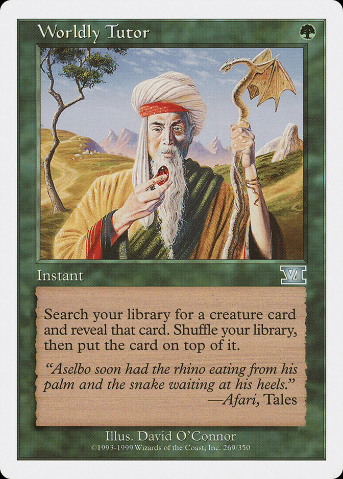 Worldly Tutor 6ED-269 Classic Sixth Edition Magic card
