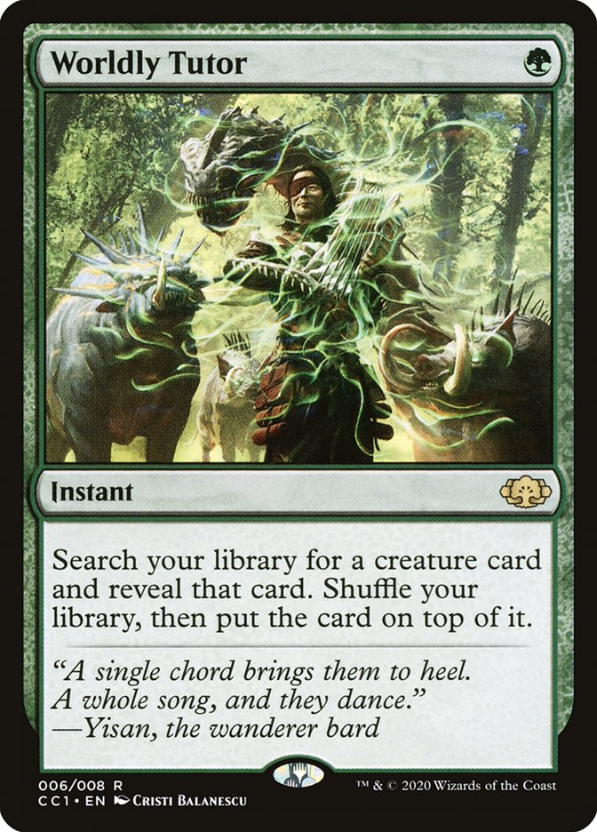 Worldly Tutor CC1-6 Commander Collection: Green Magic card