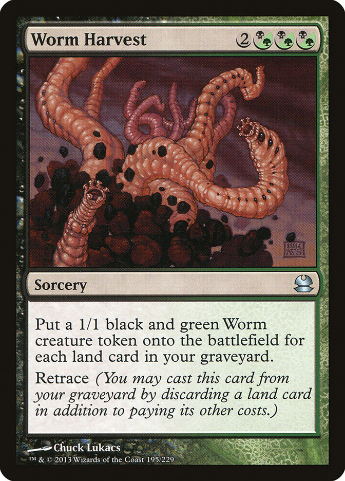 Worm Harvest MMA-195 Modern Masters Magic card
