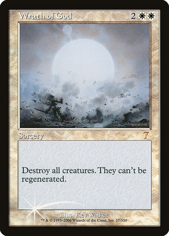 Wrath of God 7ED-57STAR Seventh Edition Magic card