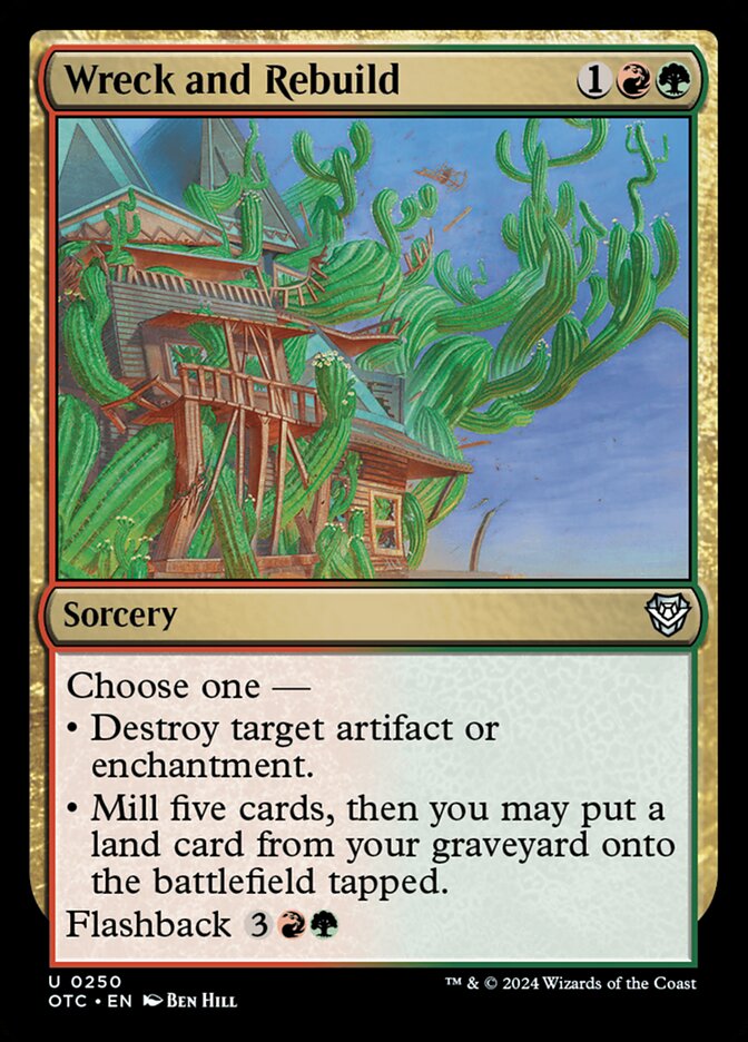 Wreck and Rebuild OTC-250 Outlaws of Thunder Junction Commander Magic card