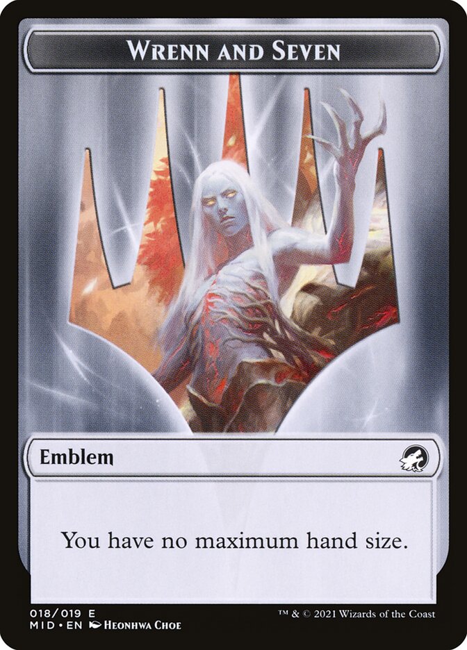 Wrenn and Seven Emblem TMID-18 Innistrad: Midnight Hunt Tokens Magic card