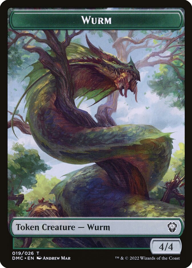 Wurm TDMU-19 Dominaria United Tokens Magic card