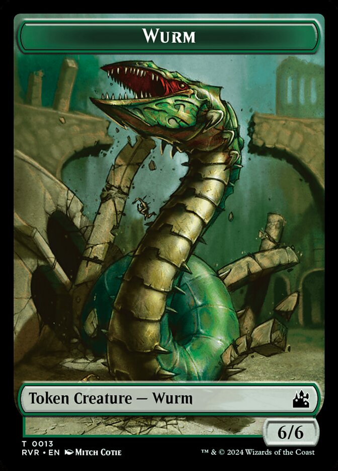 Wurm TRVR-13 Ravnica Remastered Tokens Magic card