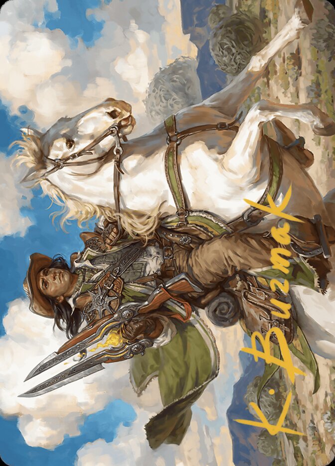 Wylie Duke, Atiin Hero // Wylie Duke, Atiin Hero AOTJ-35 Outlaws of Thunder Junction Art Series Magic card