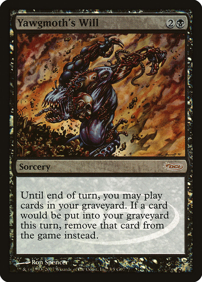 Yawgmoth's Will G07-3 Judge Gift Cards 2007 Magic card