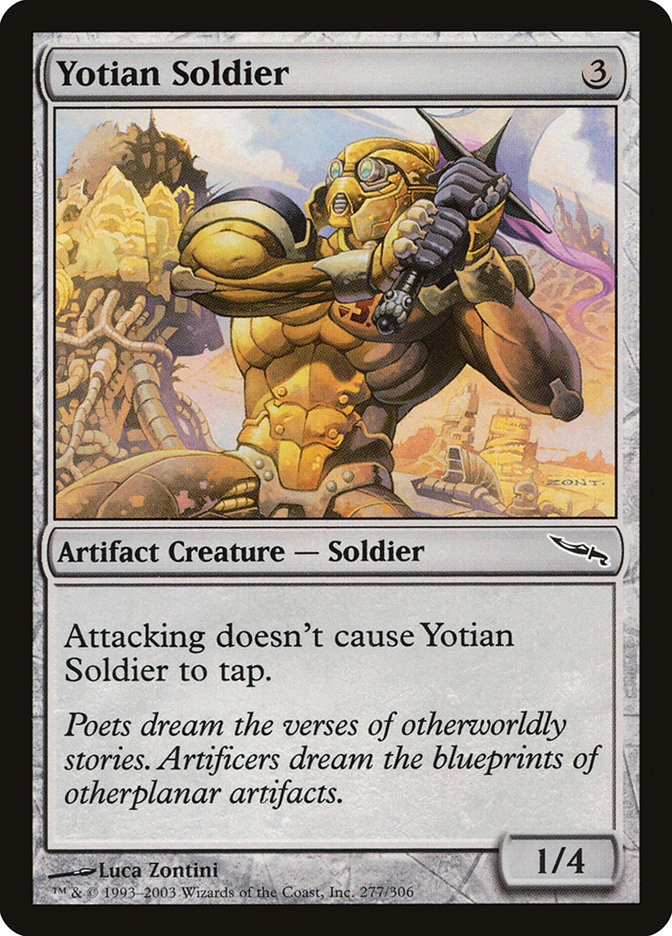 Yotian Soldier MRD-277 Mirrodin Magic card