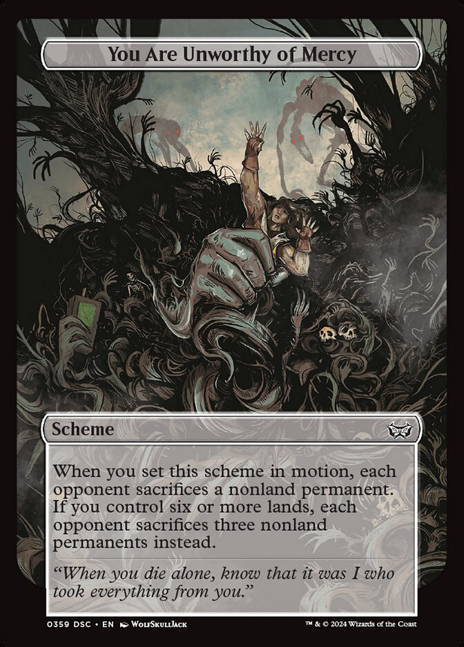 You Are Unworthy of Mercy DSC-359 Duskmourn: House of Horror Commander Magic card