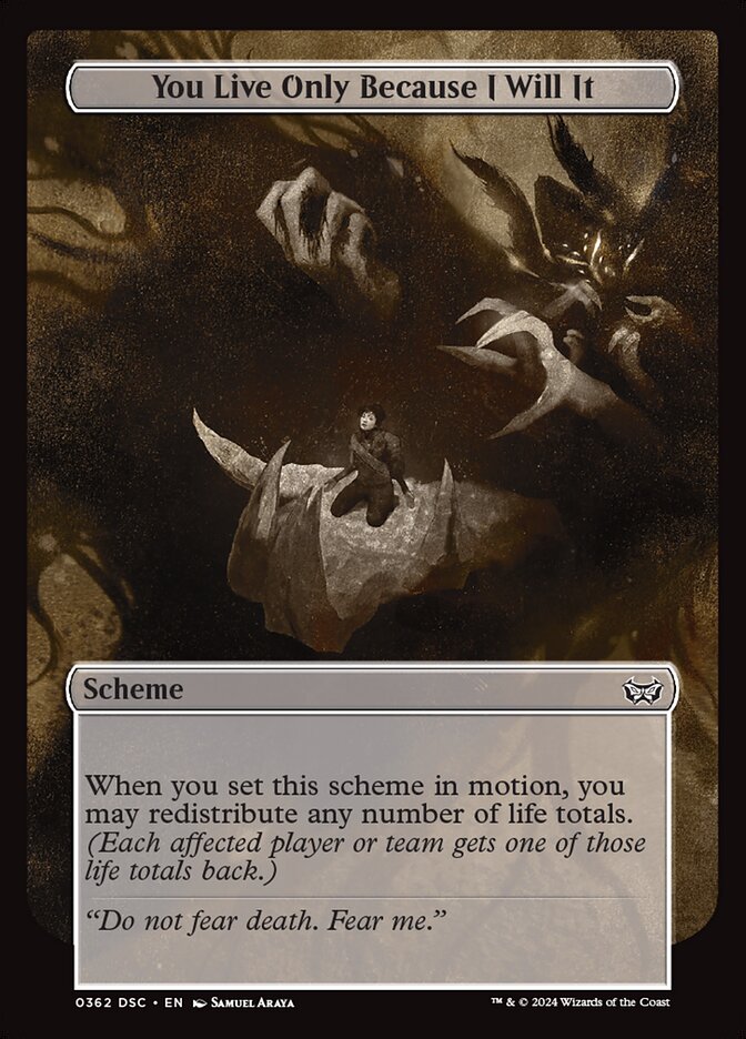 You Live Only Because I Will It DSC-362 Duskmourn: House of Horror Commander Magic card