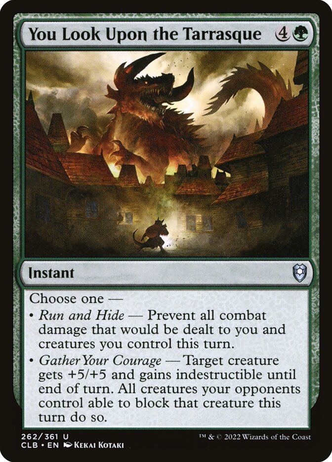 You Look Upon the Tarrasque CLB-262 Commander Legends: Battle for Baldur's Gate Magic card