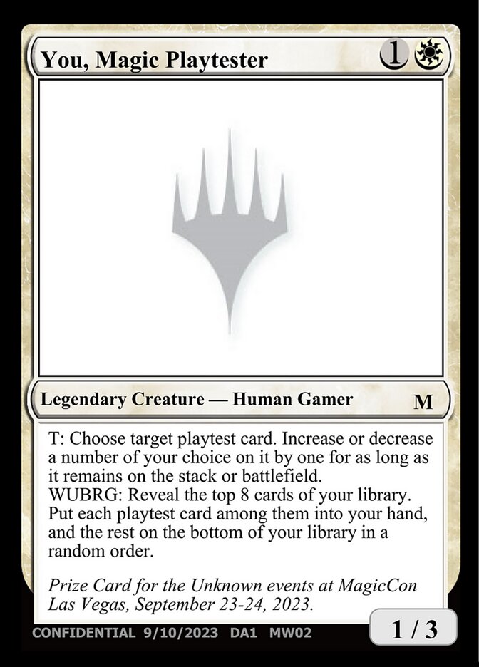 You, Magic Playtester UNK-MW02 Unknown Event Magic card