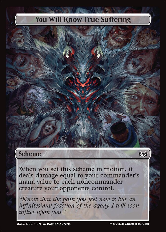 You Will Know True Suffering DSC-363 Duskmourn: House of Horror Commander Magic card