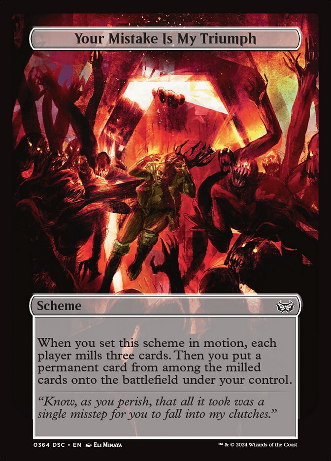Your Mistake Is My Triumph DSC-364 Duskmourn: House of Horror Commander Magic card