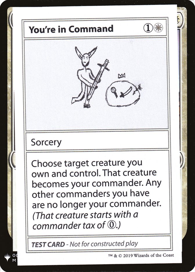 You're in Command CMB1-15 Mystery Booster Playtest Cards 2019 Magic card