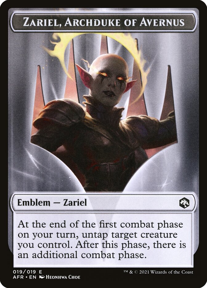Zariel, Archduke of Avernus Emblem TAFR-19 Adventures in the Forgotten Realms Tokens Magic card