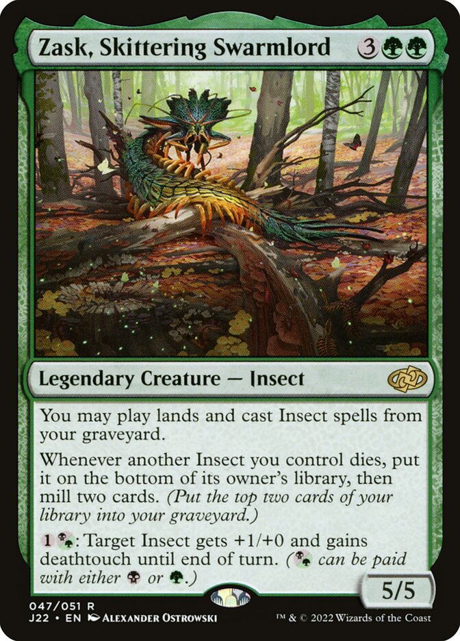 Zask, Skittering Swarmlord J22-47 Jumpstart 2022 Magic card