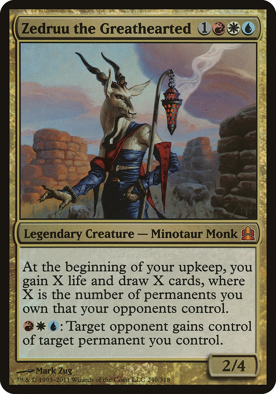 Zedruu the Greathearted OCMD-240 Commander 2011 Oversized Magic card