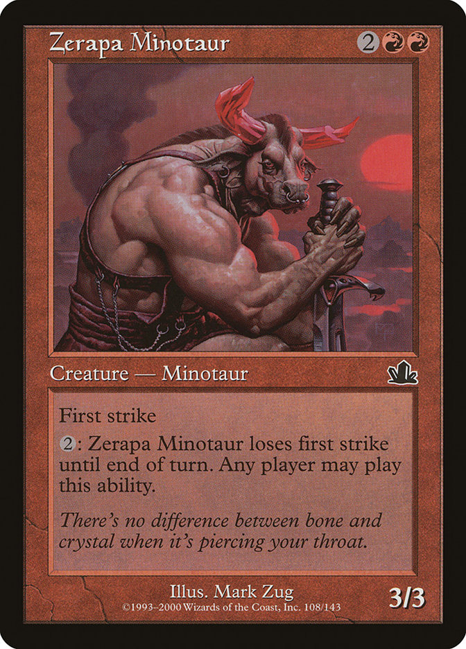 Zerapa Minotaur PCY-108 Prophecy Magic card