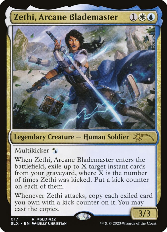 Zethi, Arcane Blademaster SLX-17 Universes Within Magic card