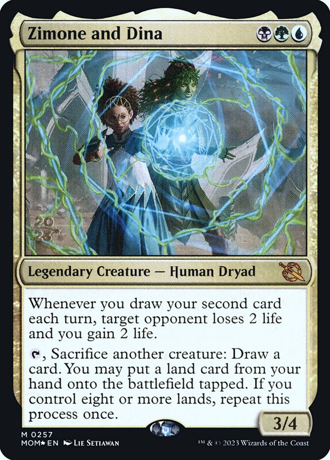 Zimone and Dina PMOM-257S March of the Machine Promos Magic card