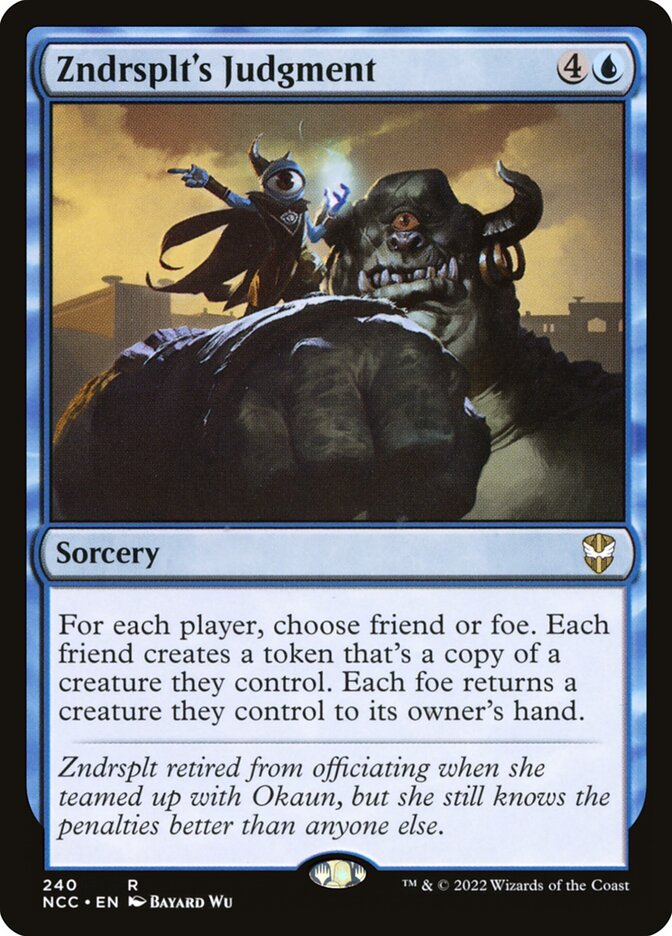 Zndrsplt's Judgment NCC-240 New Capenna Commander Magic card