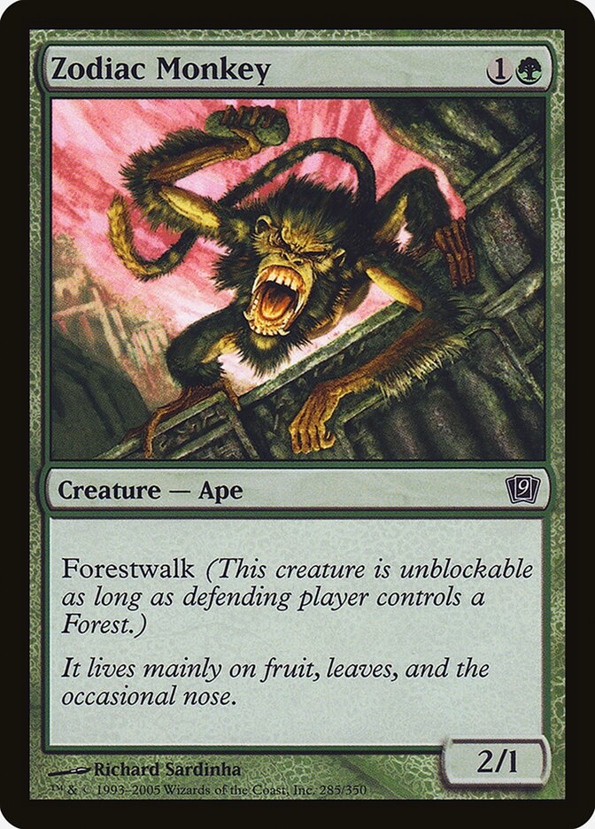 Zodiac Monkey 9ED-285STAR Ninth Edition Magic card