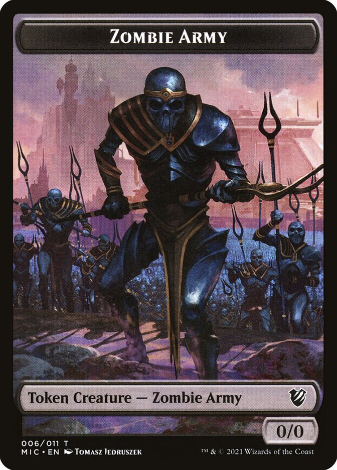 Zombie Army TMIC-6 Midnight Hunt Commander Tokens Magic card