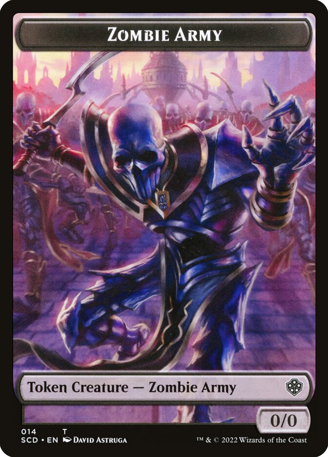 Zombie Army TSCD-14 Starter Commander Deck Tokens Magic card