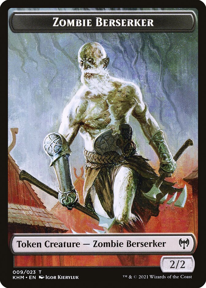 Zombie Berserker TKHM-9 Kaldheim Tokens Magic card
