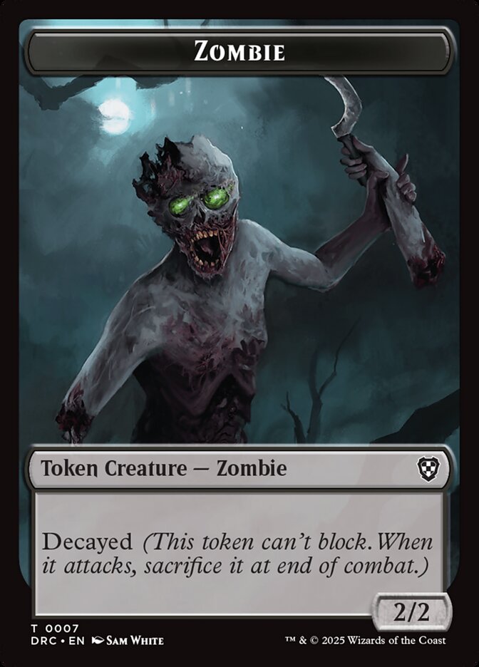 Zombie TDRC-7 Aetherdrift Commander Tokens Magic card