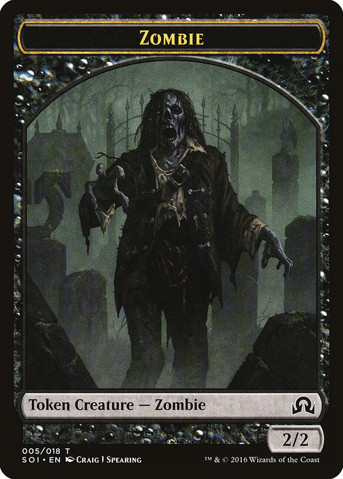 Zombie TSOI-5 Shadows over Innistrad Tokens Magic card