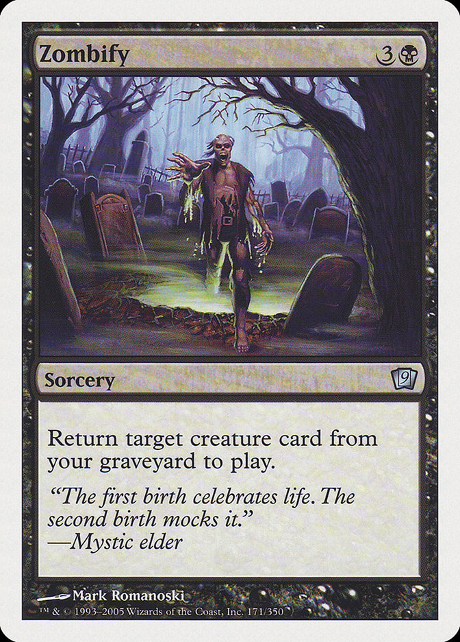Zombify 9ED-171 Ninth Edition Magic card