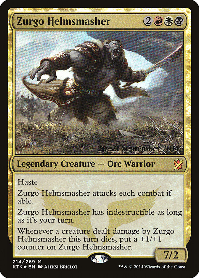 Zurgo Helmsmasher PKTK-214S Khans of Tarkir Promos Magic card