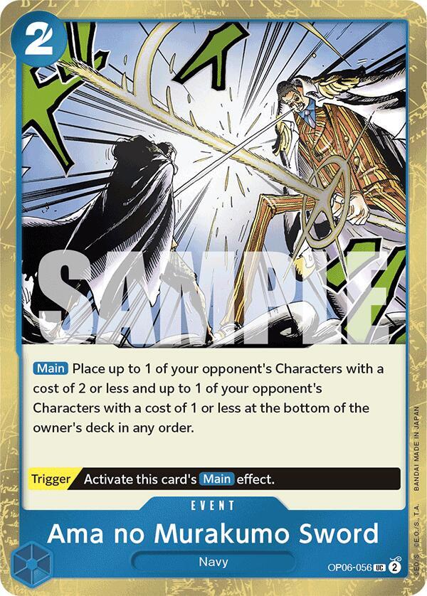 Ama no Murakumo Sword (Jolly Roger Foil) OP06-056 Premium Booster -The Best- Card