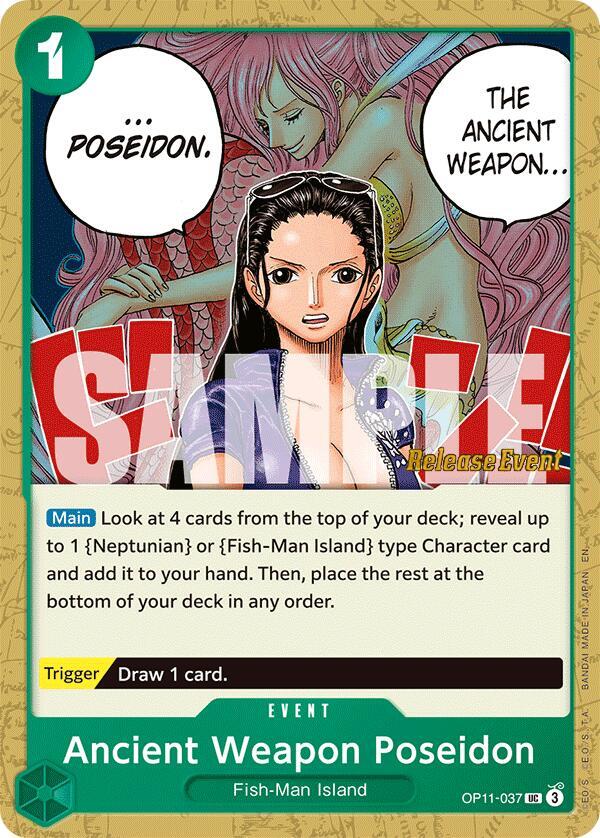 Ancient Weapon Poseidon OP11-037 A Fist of Divine Speed Release Event Cards Card