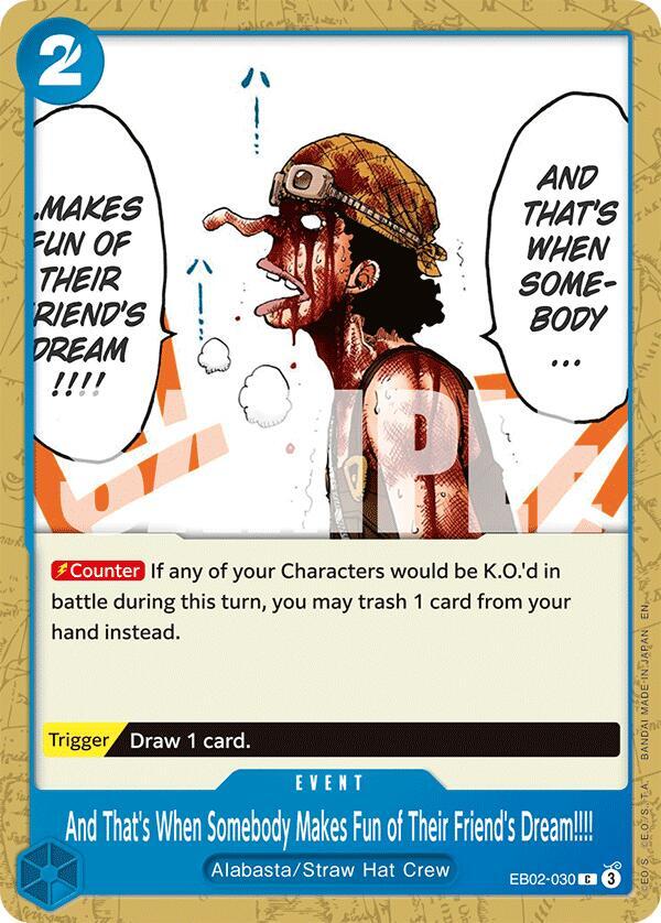 And That's When Somebody Makes Fun of Their Friend's Dream!!!! EB02-030 Extra Booster: Anime 25th Collection Card